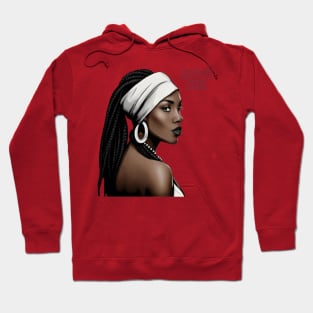 Brown Skin White Head Wrap Beauty Hoodie